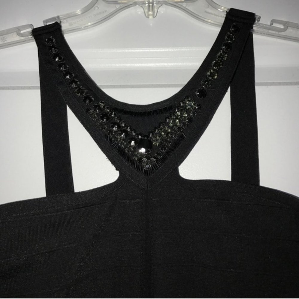 Forever 21 Stone Embroidered Bandage Dress